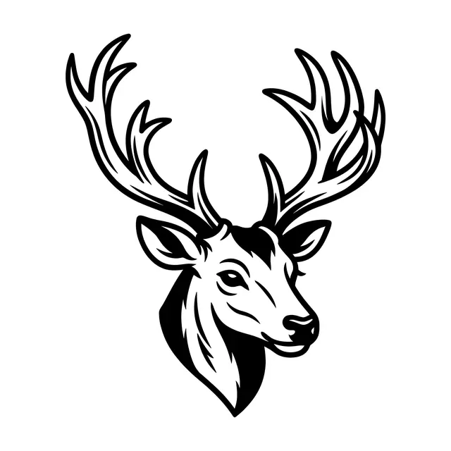Traditional Stag With Antlers