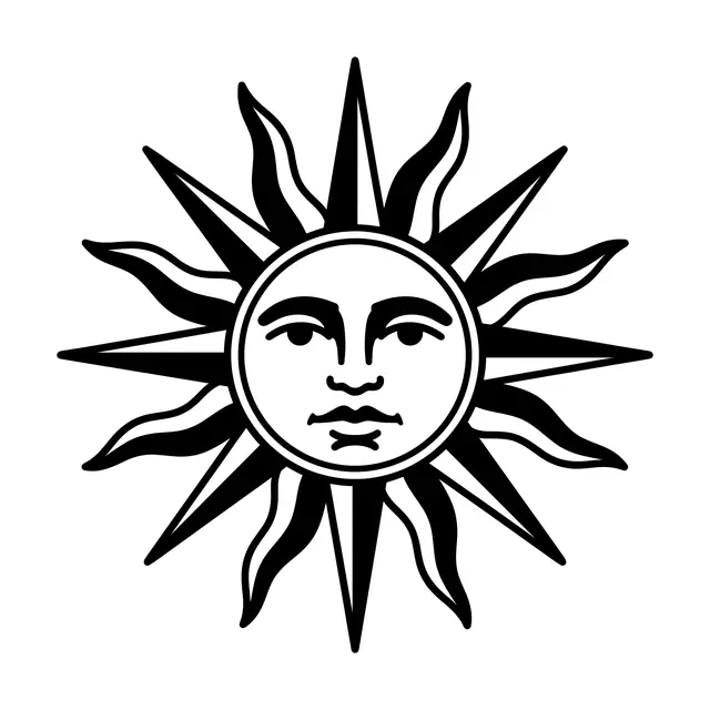 Traditional Sun With Rays