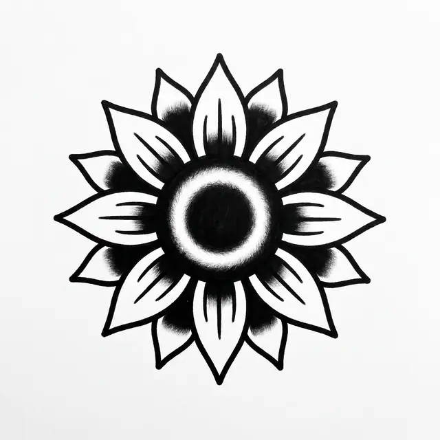 Traditional Sunflower Head